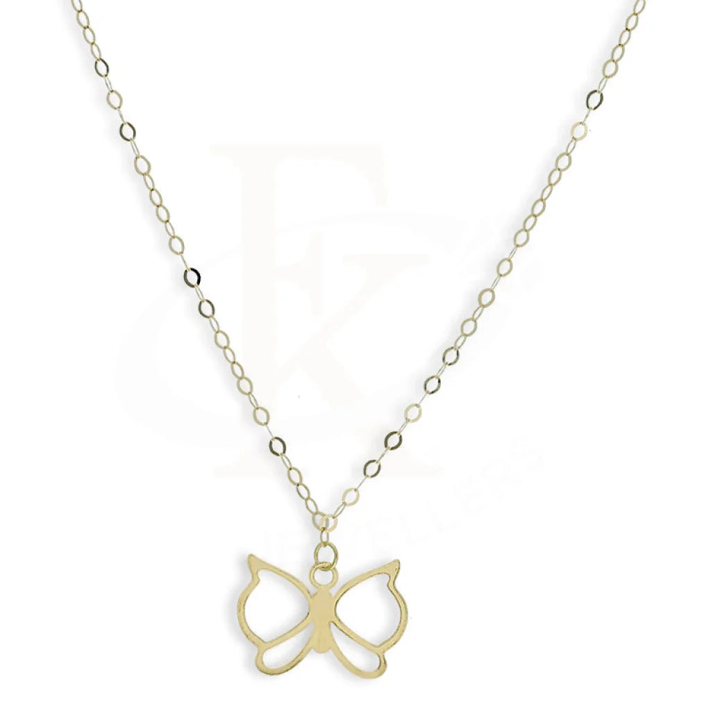 Gold Butterfly Shaped Necklace 18Kt - Fkjnkl18Km5287 Necklaces