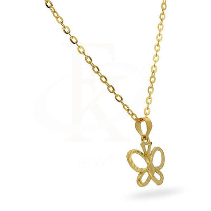 Gold Butterfly Shaped Necklace (Chain With Pendant) 18Kt - Fkjnkl18K2377 Necklaces