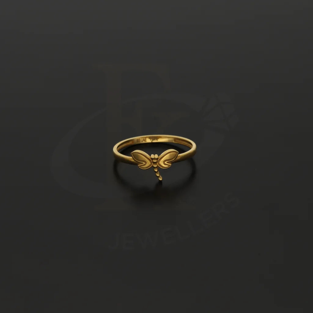 Gold Butterfly Shaped Ring 18Kt - Fkjrn18K7334 Rings