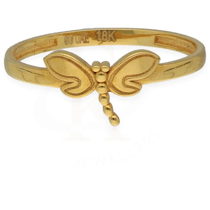 Gold Butterfly Shaped Ring 18Kt - Fkjrn18K7334 Rings