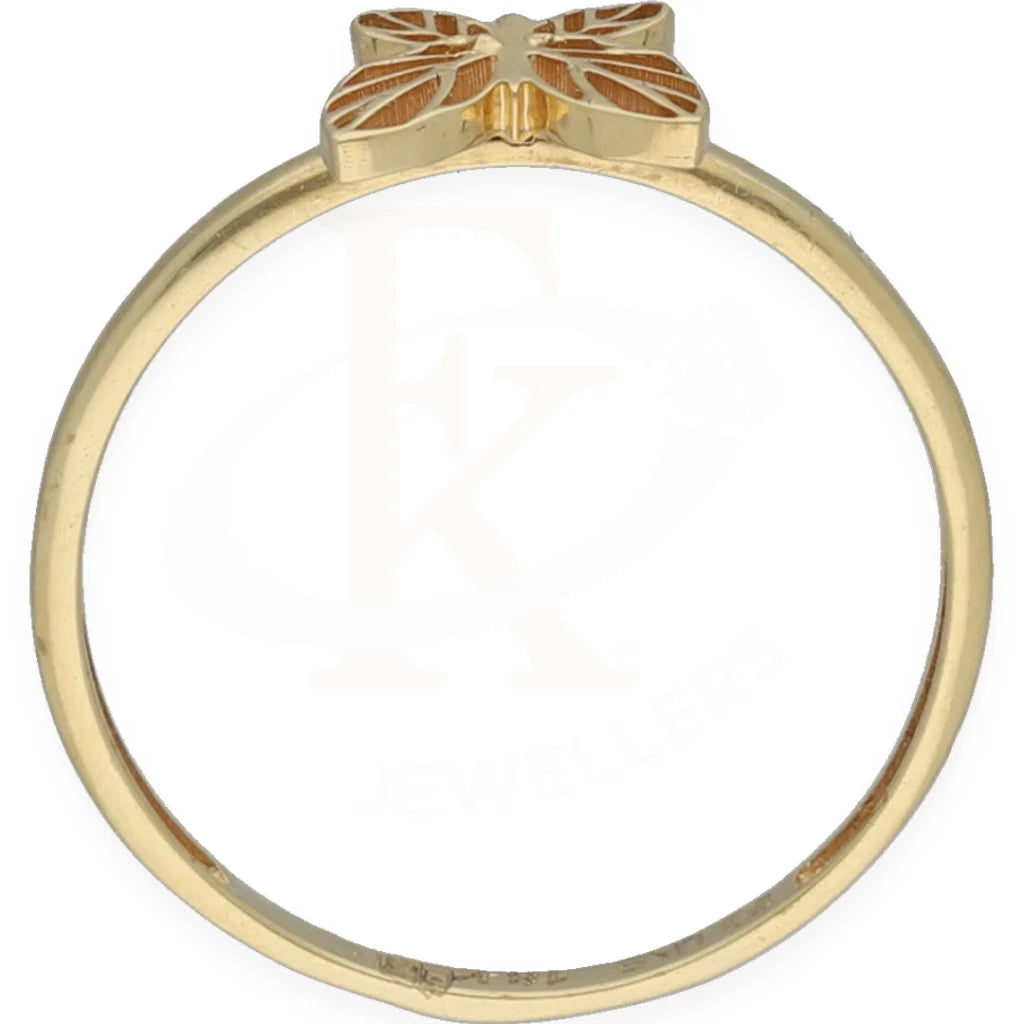 Gold Butterfly Shaped Ring 18Kt - Fkjrn18K7336 Rings