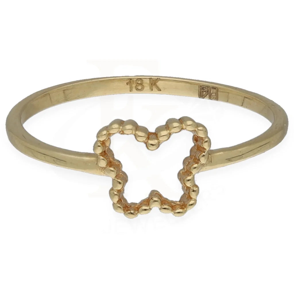 Gold Butterfly Shaped Ring 18Kt - Fkjrn18K7340 Rings