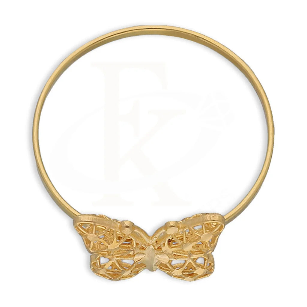 Gold Butterfly Shaped Ring 21Kt - Fkjrn21Km5401 Rings