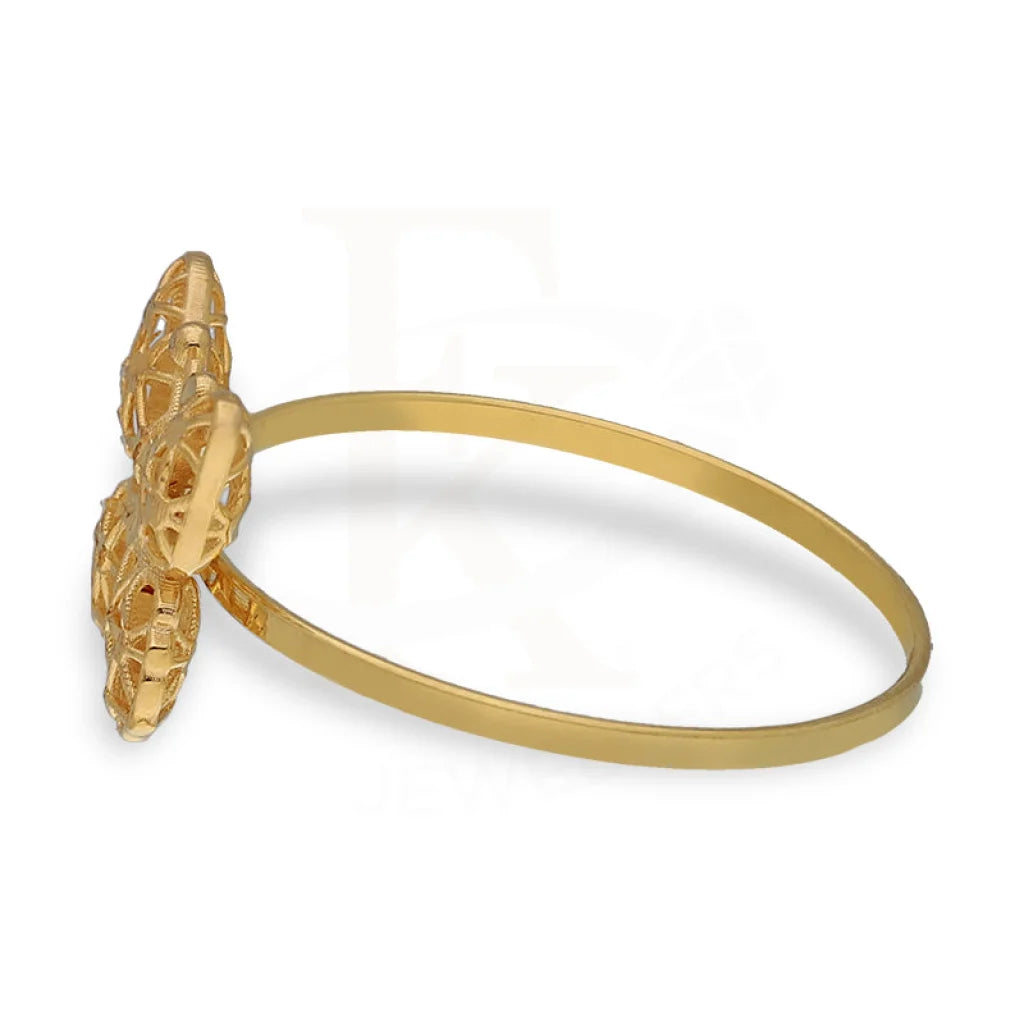 Gold Butterfly Shaped Ring 21Kt - Fkjrn21Km5401 Rings