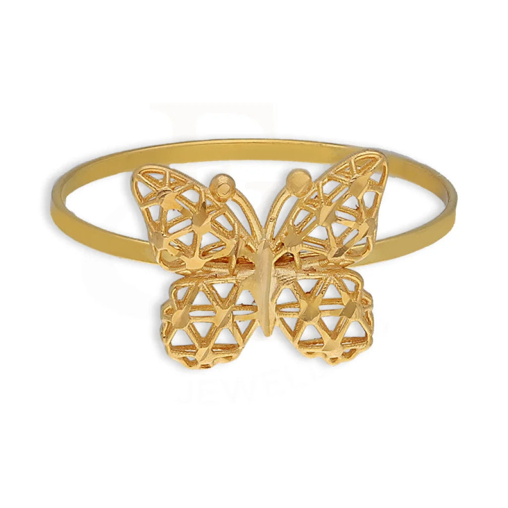 Gold Butterfly Shaped Ring 21Kt - Fkjrn21Km5401 Rings