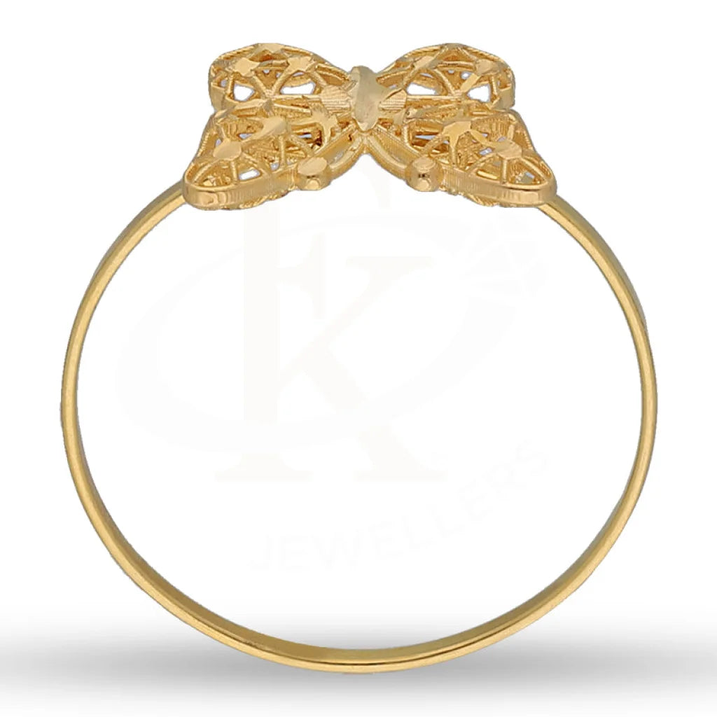 Gold Butterfly Shaped Ring 21Kt - Fkjrn21Km5401 Rings