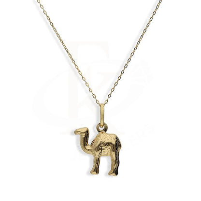 Gold Camel Necklace (Chain With Pendant) 18Kt - Fkjnkl1508 Necklaces