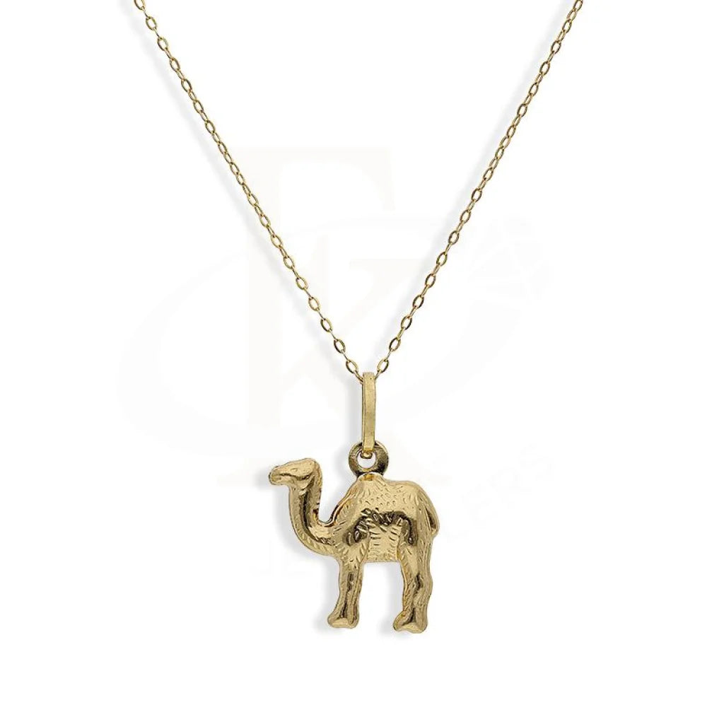 Gold Camel Necklace (Chain With Pendant) 18Kt - Fkjnkl1508 Necklaces