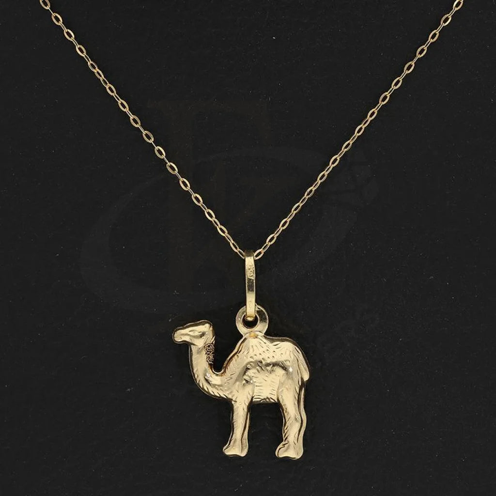 Gold Camel Necklace (Chain With Pendant) 18Kt - Fkjnkl1508 Necklaces