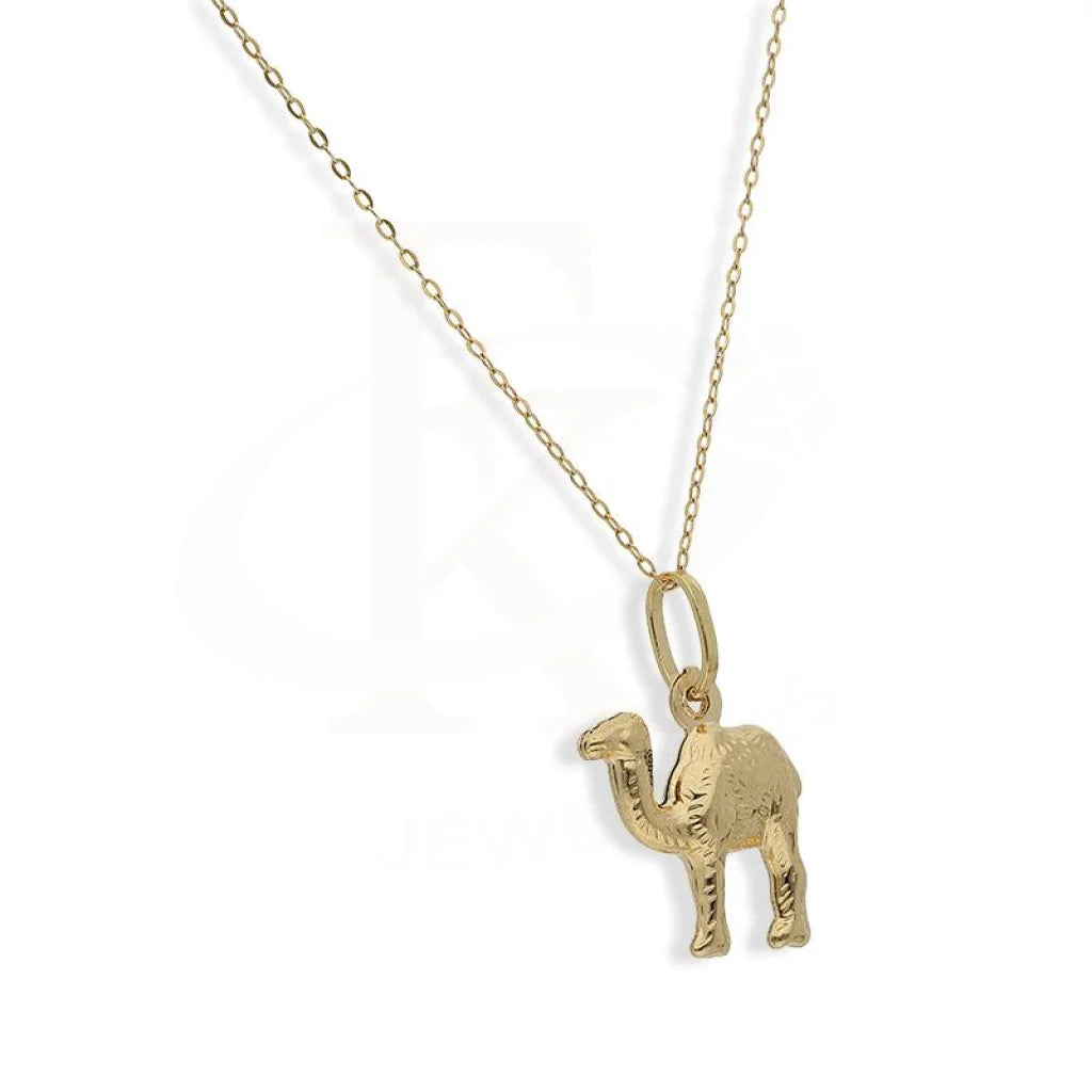 Gold Camel Necklace (Chain With Pendant) 18Kt - Fkjnkl1508 Necklaces