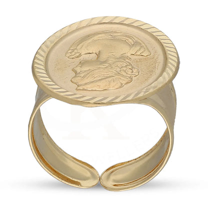 Gold Cameo Hammered Ring 18Kt - Fkjrn18K5499 Rings