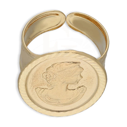 Gold Cameo Hammered Ring 18Kt - Fkjrn18K5499 Rings