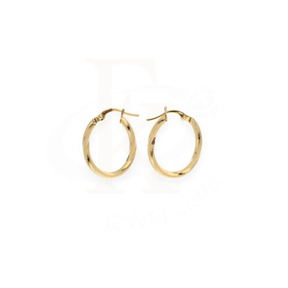 Gold Classic Design Earrings 18Kt - Fkjern18K8316