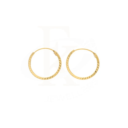 Gold Classic Design Earrings 21Kt - Fkjern21Km8448
