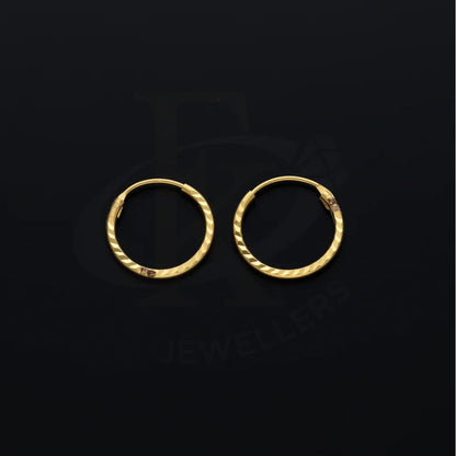 Gold Classic Design Earrings 21Kt - Fkjern21Km8449