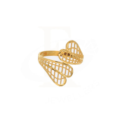 Gold Classic Dual Heart Ring 21Kt - Fkjern18Km8408 Rings