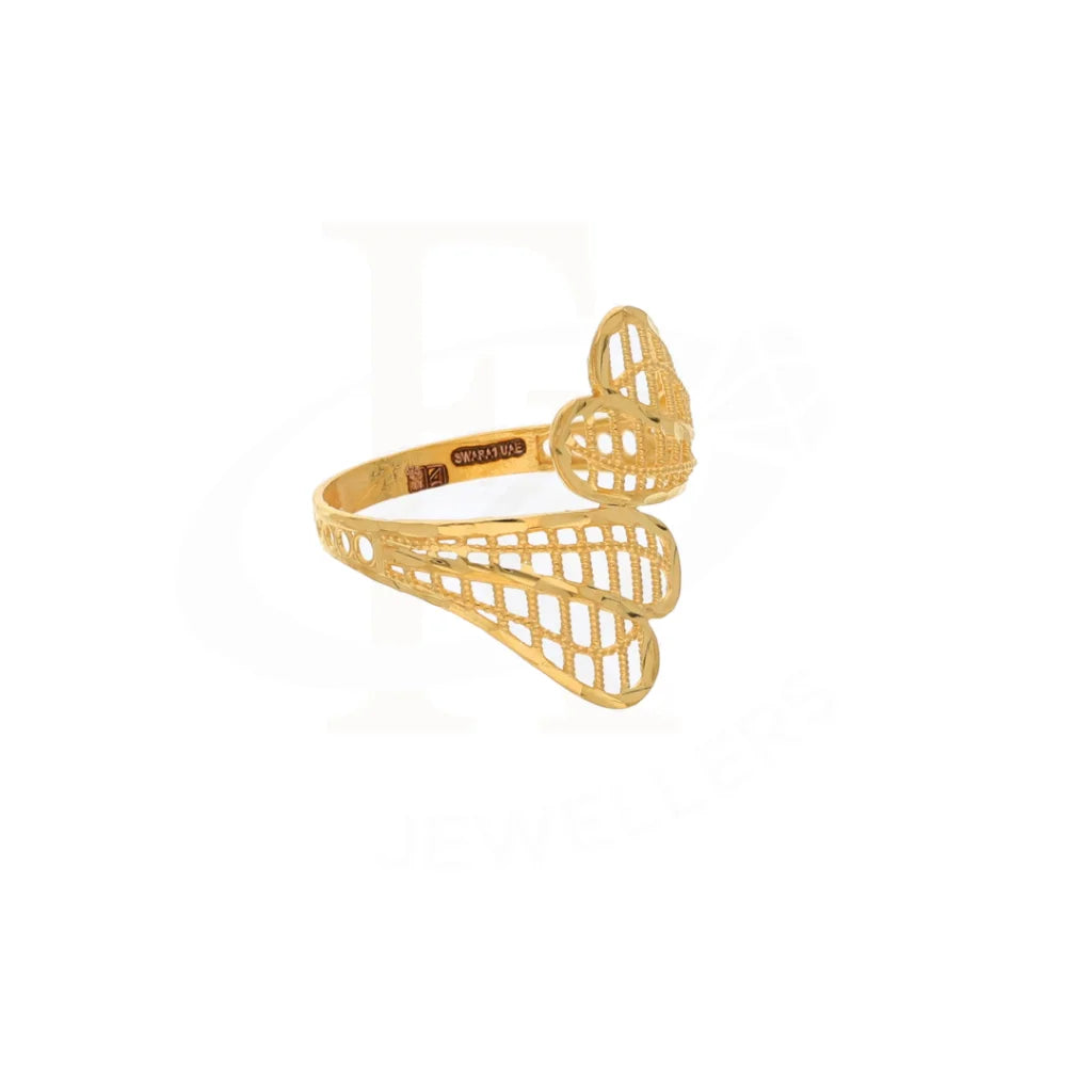 Gold Classic Dual Heart Ring 21Kt - Fkjern18Km8408 Rings