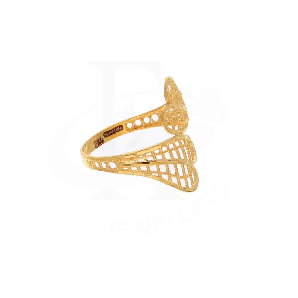 Gold Classic Dual Heart Ring 21Kt - Fkjern18Km8408 Rings