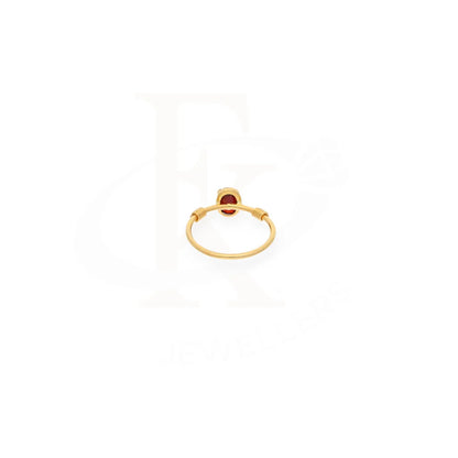 Gold Classic Oval Garnet Birthstone Ring 21Kt - Fkjrn21Km8115 Rings