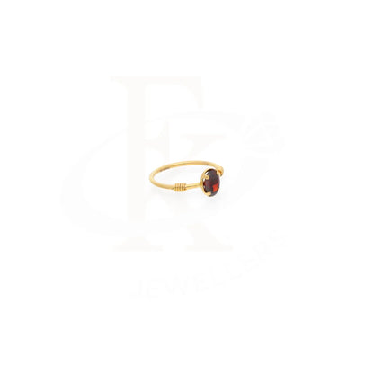 Gold Classic Oval Garnet Birthstone Ring 21Kt - Fkjrn21Km8115 Rings