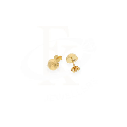 Gold Round Stud Earrings 18Kt - Fkjern18K8175