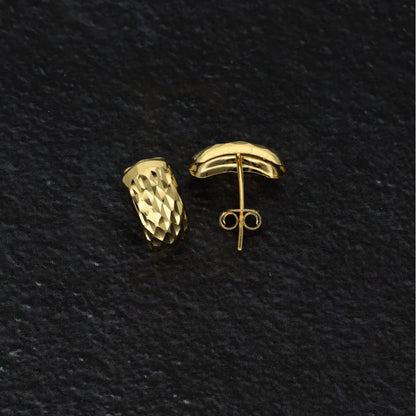 Gold Classic Shaped Earrings 18Kt - Fkjern18K8305