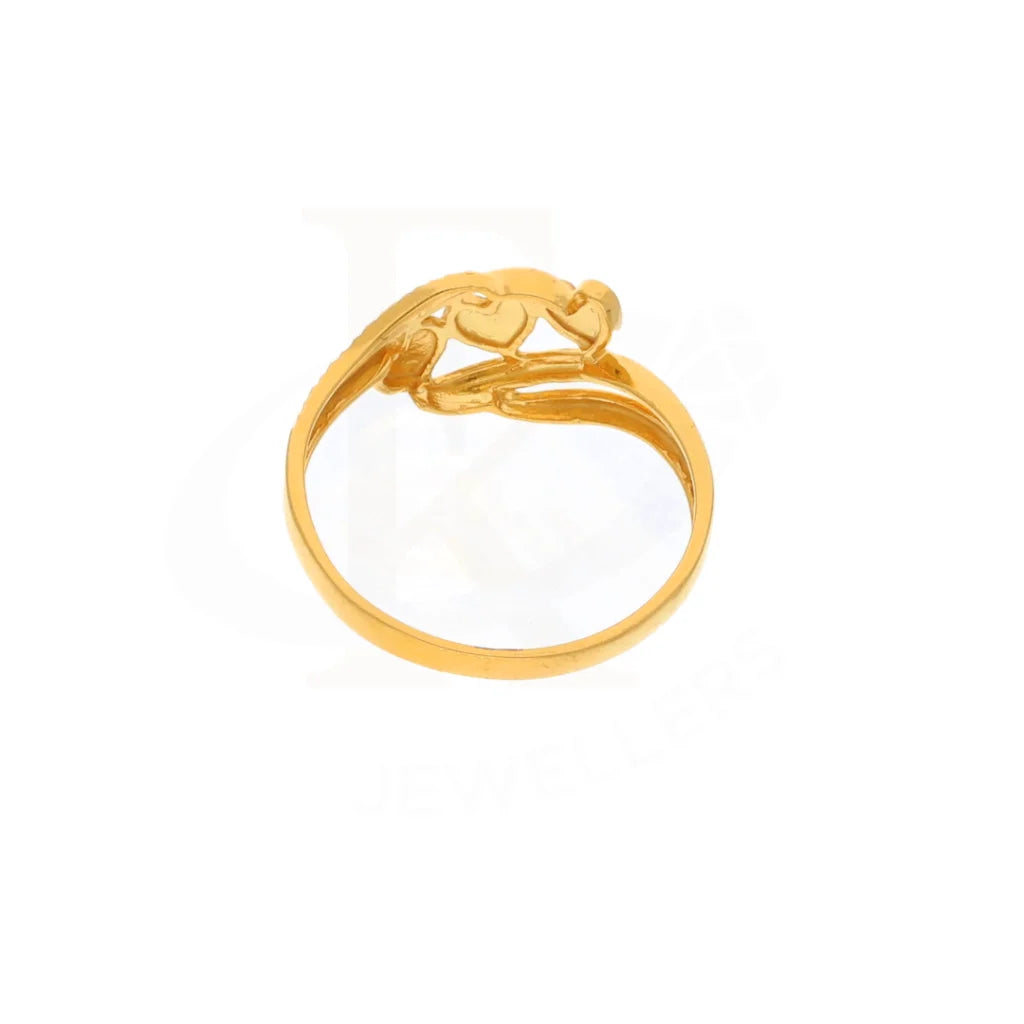 Gold Classic Triple Heart Ring 21Kt - Fkjern18Km8409 Rings