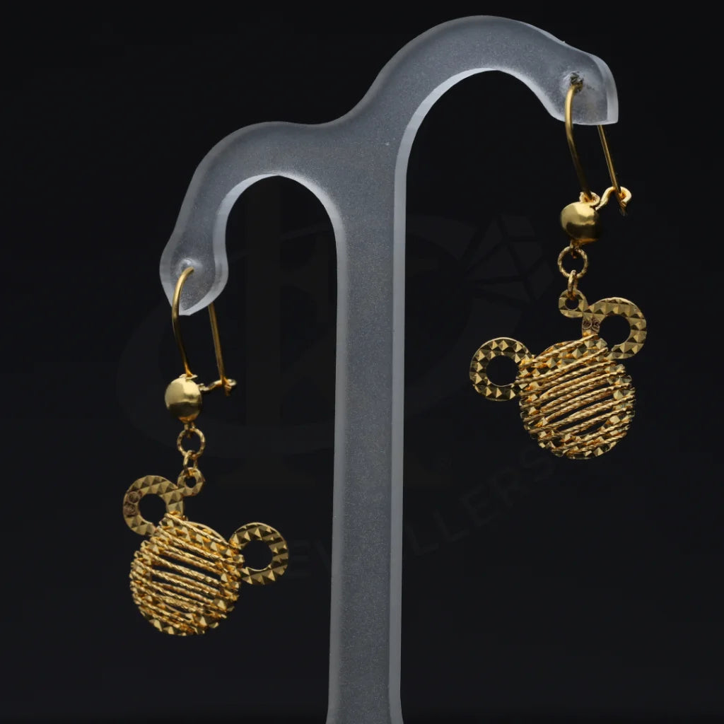 Gold Classy Earring 21Kt - Fkjern21K7752 Earrings