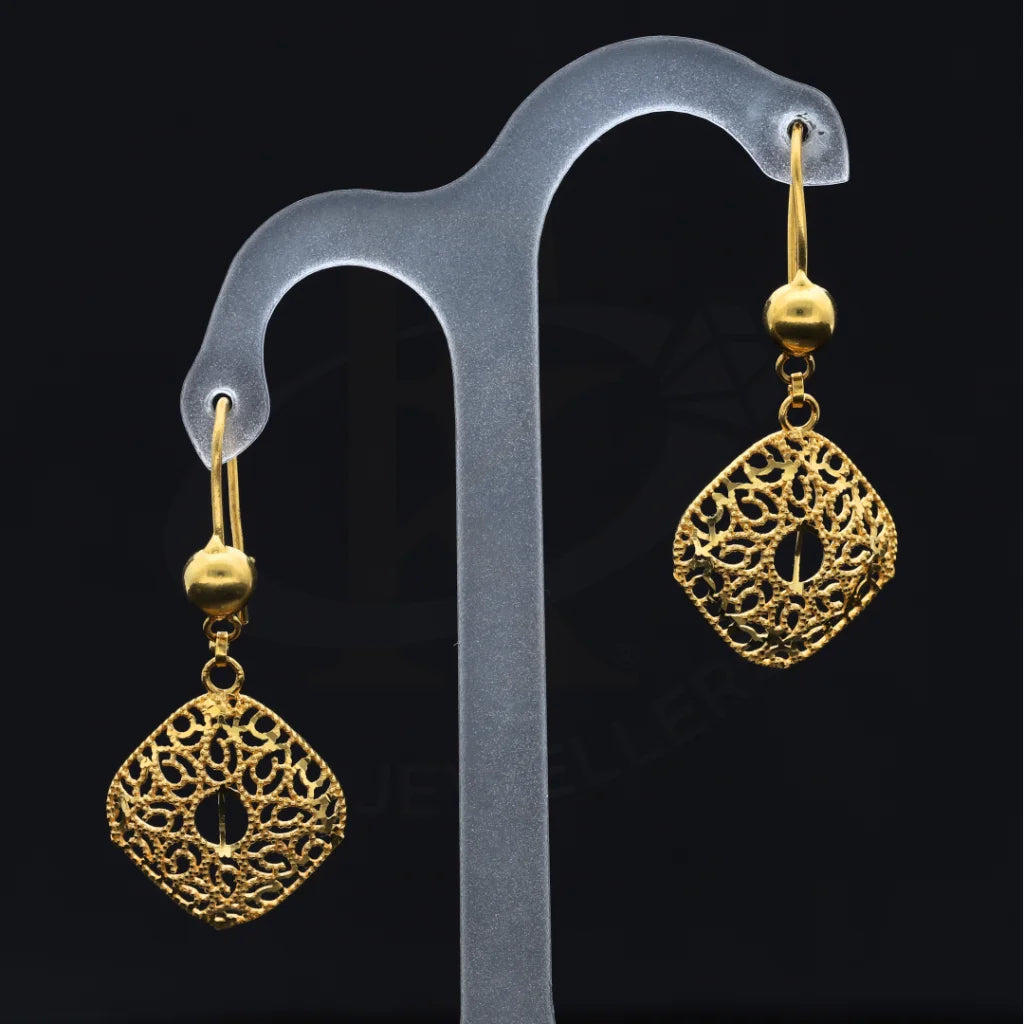 Gold Classy Earrings 21Kt - Fkjern21K7762