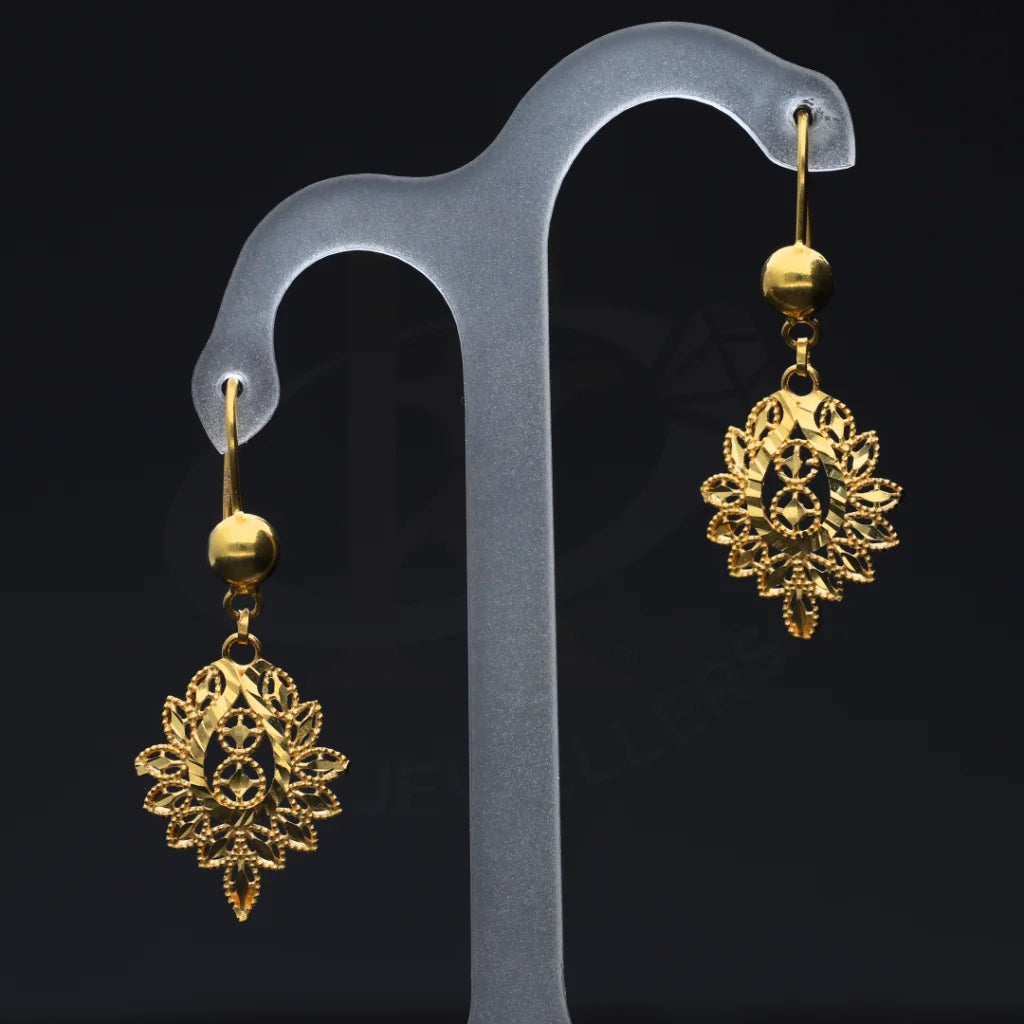 Gold Classy Earrings 21Kt - Fkjern21K7763