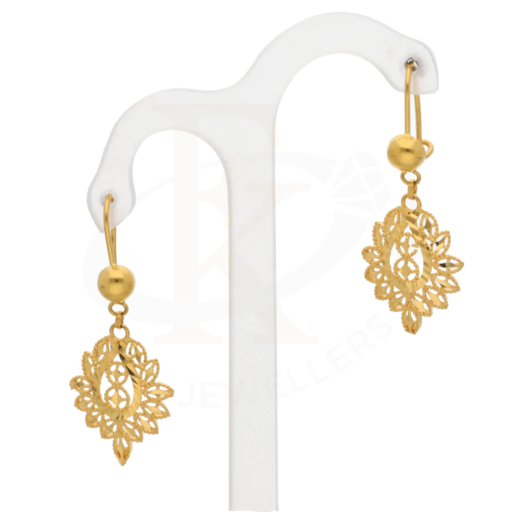 Gold Classy Earrings 21Kt - Fkjern21K7763