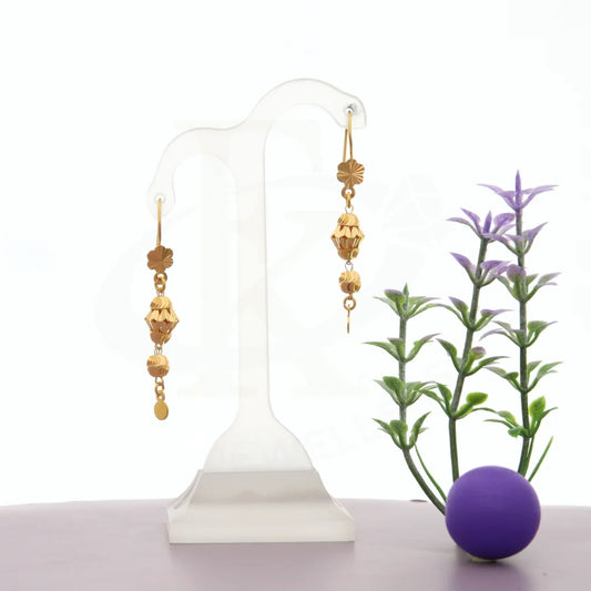 Gold Classy Earrings 21Kt - Fkjern21K7764