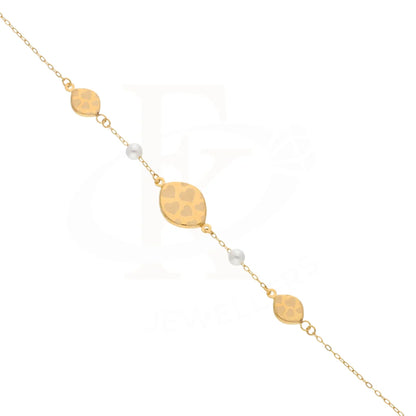 Gold Classy Heart In Oval Bracelet 21Kt - Fkjbrl21Km8467 Bracelets