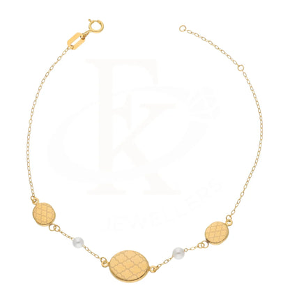 Gold Classy Pattern In Oval Bracelet 21Kt - Fkjbrl21Km8457 Bracelets