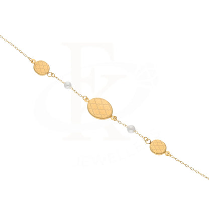 Gold Classy Pattern In Oval Bracelet 21Kt - Fkjbrl21Km8457 Bracelets