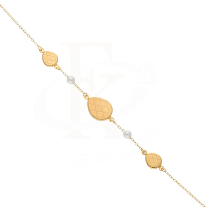 Gold Classy Pattern In Oval Bracelet 21Kt - Fkjbrl21Km8461 Bracelets