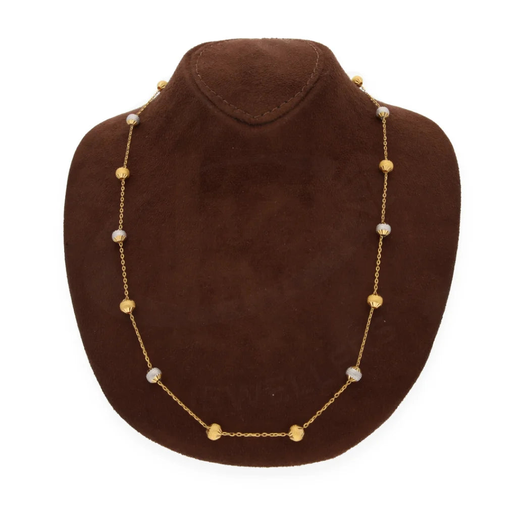 قلادة ذهبية أنيقة مستديرة الشكل عيار 21 قيراطًا - Fkjnkl21Km8177