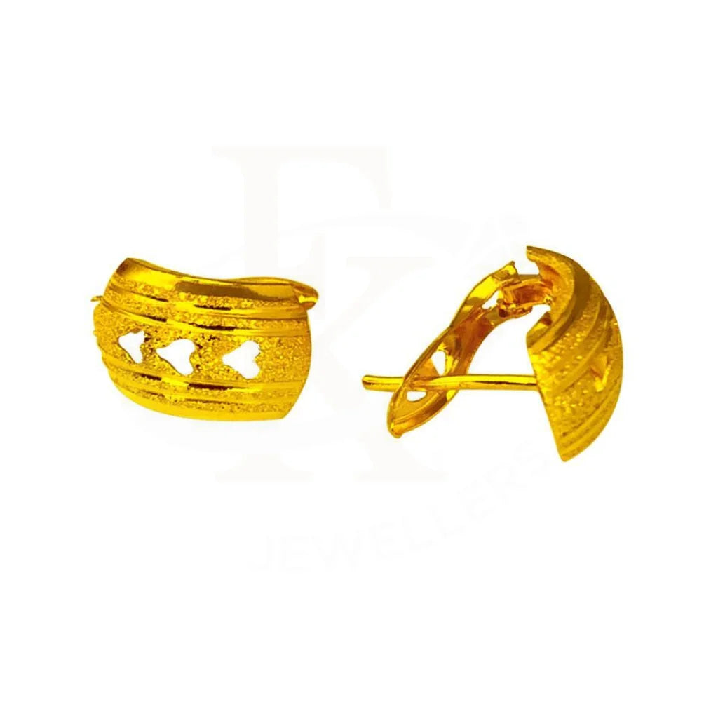 Gold Clip Earrings 18Kt - Fkjern1627