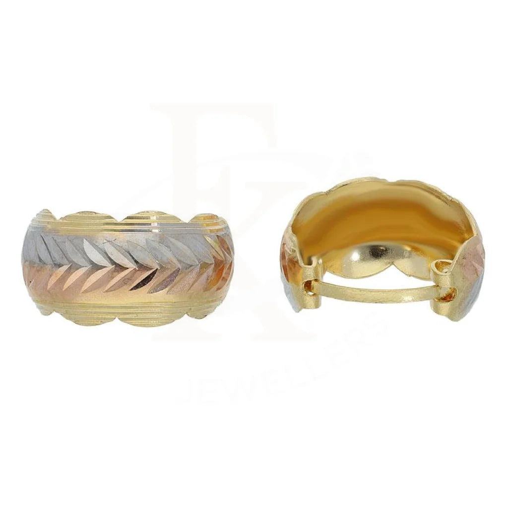 Gold Clip On Hoop Earrings 18Kt - Fkjern18K1776