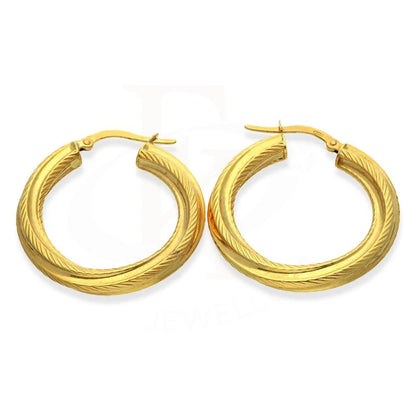 Gold Clip On Hoop Earrings 18Kt - Fkjern18K2449