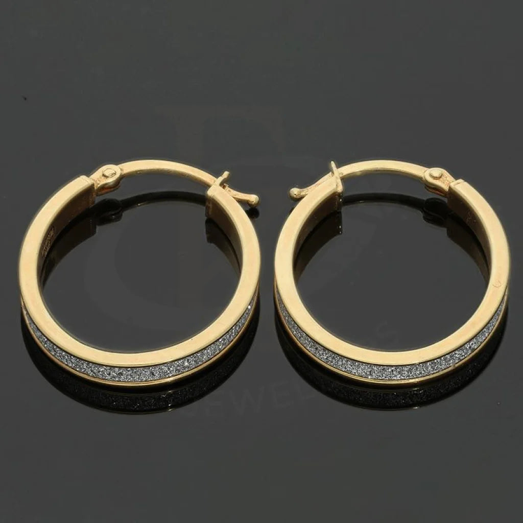 Gold Clip On Hoop Earrings 18Kt - Fkjern18K2451