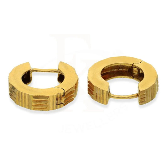 Gold Clip On Hoop Earrings 18Kt - Fkjern18K2452