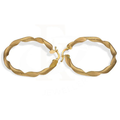 Gold Clip On Hoop Earrings 18Kt - Fkjern18K2935