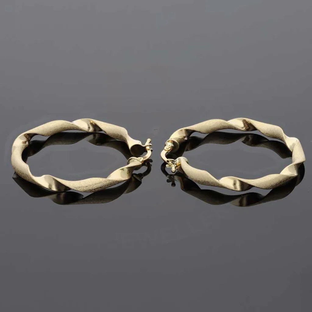 Gold Clip On Hoop Earrings 18Kt - Fkjern18K2935