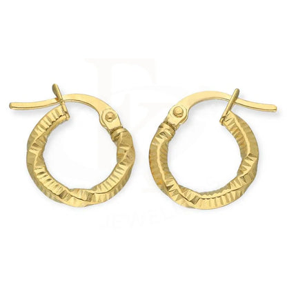 Gold Clip On Hoop Earrings 18Kt - Fkjern18K3173