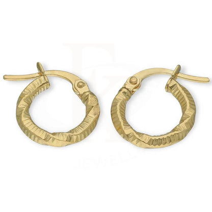 Gold Clip On Hoop Earrings 18Kt - Fkjern18K3173