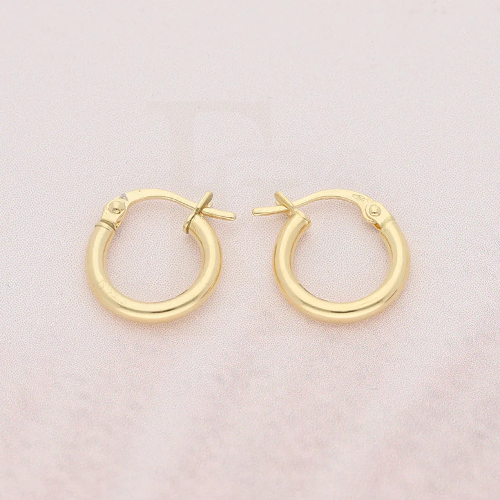 Gold Clip On Hoop Earrings 18Kt - Fkjern18K3176