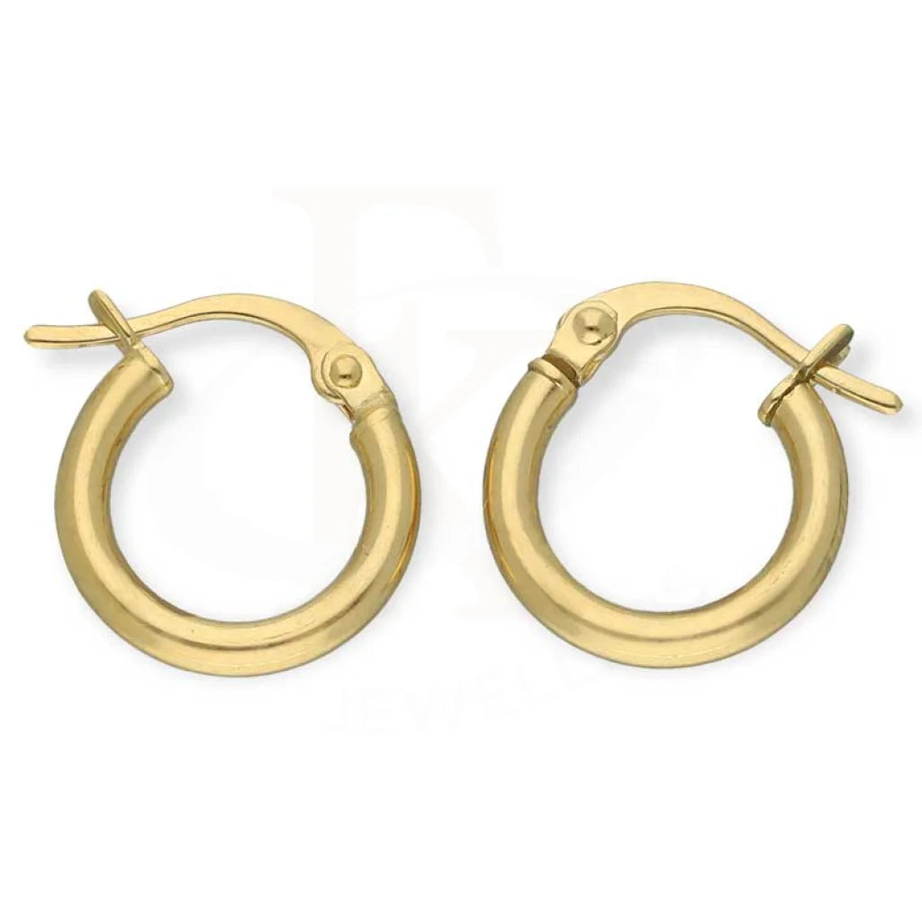 Gold Clip On Hoop Earrings 18Kt - Fkjern18K3176