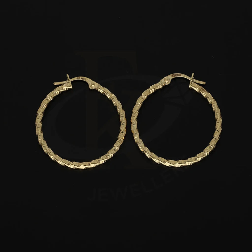 Gold Hoop Earrings 18Kt - Fkjern18K5188