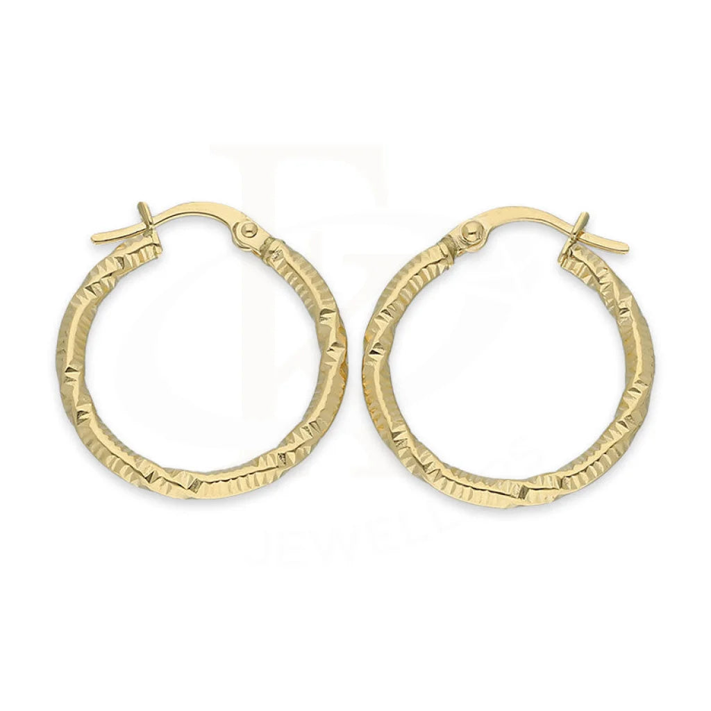 Gold Hoop Earrings 18Kt - Fkjern18K5189